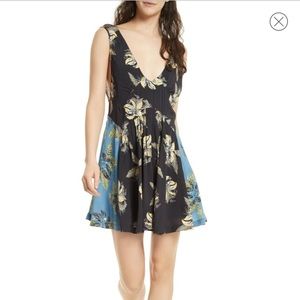 Free People Floral mini dress